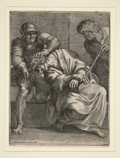Kristus krönt med törnar av Annibale Carracci