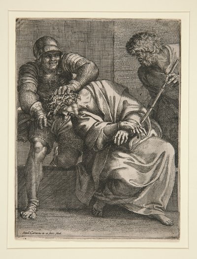 Kristus krönt med törnen av Annibale Carracci