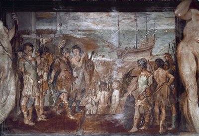Avsnitt av Jasons liv: Argonauternas ombordstigning (Fresco av Annibale Carracci