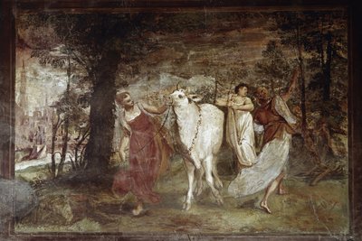Europa leder Jupiter (Fresco av Annibale Carracci