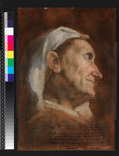 Huvud av en gammal kvinna, ca 1590 av Annibale Carracci