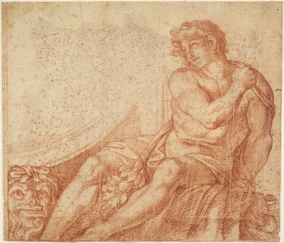 Ignudo från Galleria Farnese av Annibale Carracci