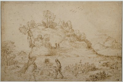 Landskap och figurer av Annibale Carracci
