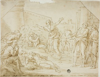 Sörjande över den helige Stefans kropp av Annibale Carracci