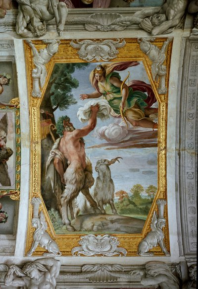 Pan og Diana (Frescoswed av Annibale Carracci