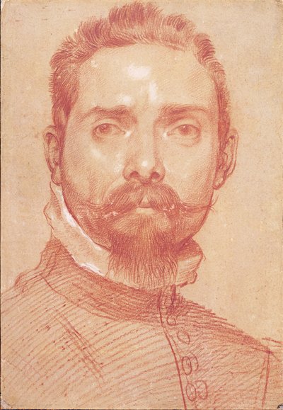 Porträtt av lutspelaren Giulio Mascheroni, ca 1594 av Annibale Carracci