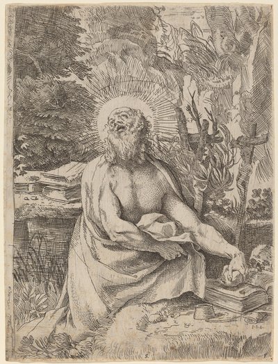 Saint Hieronymus i vildmarken av Annibale Carracci