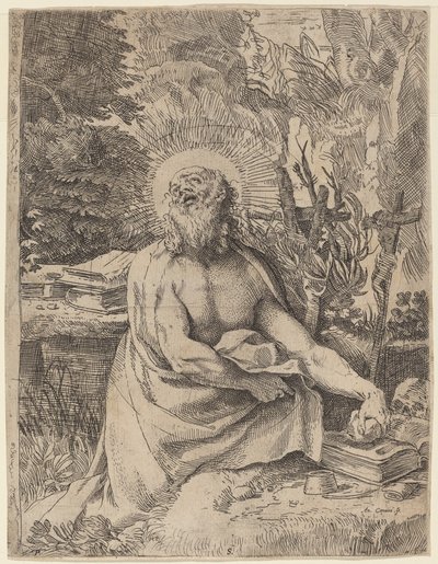 Saint Hieronymus i vildmarken av Annibale Carracci