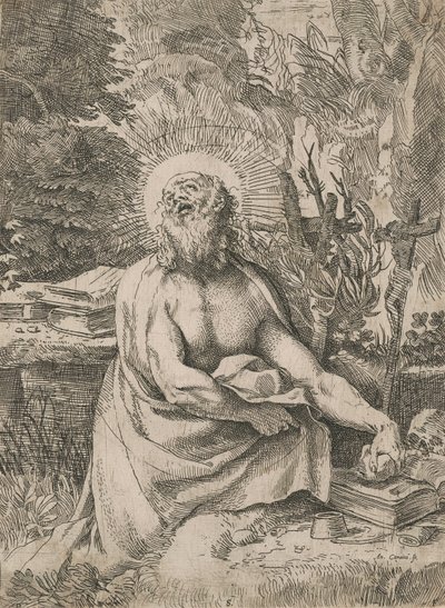 Saint Hieronymus i vildmarken av Annibale Carracci