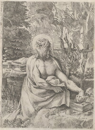 Saint Hieronymus i vildmarken, ca. 1591. av Annibale Carracci