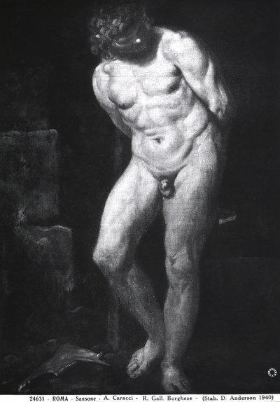 Simson, ca 1580-1609 av Annibale Carracci
