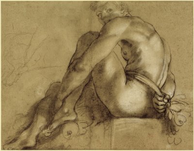 Sittande naken av Annibale Carracci
