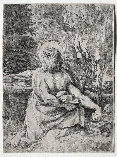 St. Hieronymus, ca. 1591. av Annibale Carracci