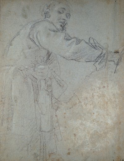 Studie av en draperad mansfigur, 1580-1609 av Annibale Carracci