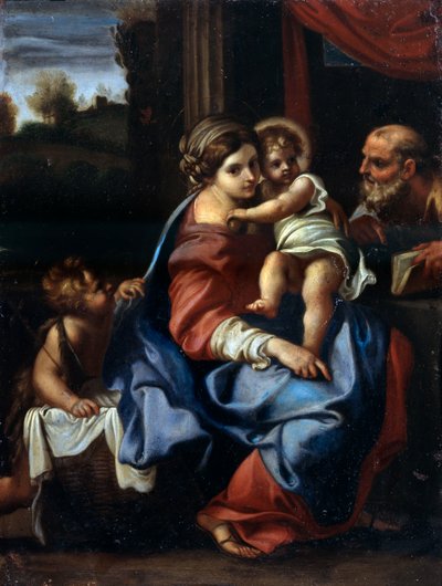 Den heliga familjen med Johannes Döparen som pojke, sent 1500- eller tidigt 1600-tal. av Annibale Carracci
