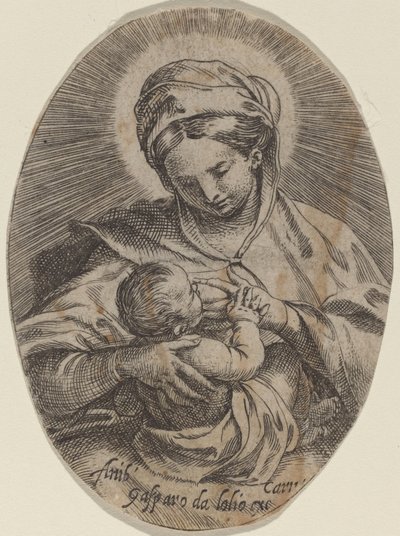 Madonnan som ammar Kristusbarnet av Annibale Carracci