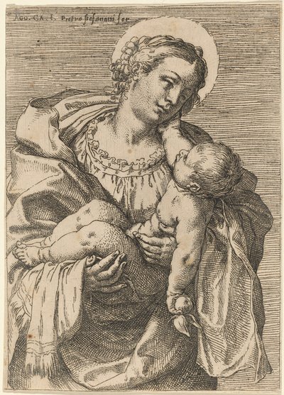Madonnan och barnet med ett äpple av Annibale Carracci