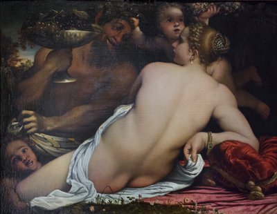 Venus, två satyrer och Amor av Annibale Carracci
