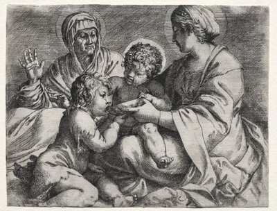 Virgin med skålen av Annibale Carracci