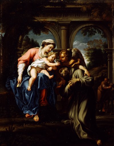 Den helige Franciskus vision av Annibale Carracci