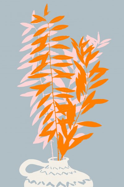 Minimalistiskt botaniskt stilleben av Annick
