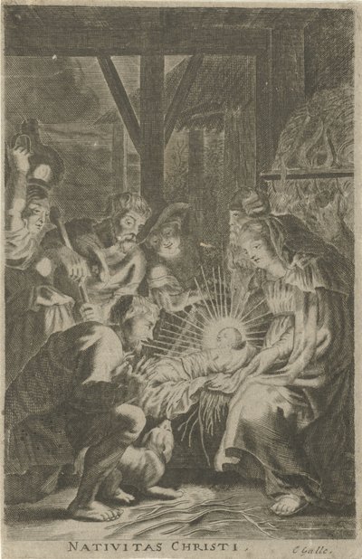 Tillbedjan av herdarna Nativitas Christi (titel på objekt) av Anonymous