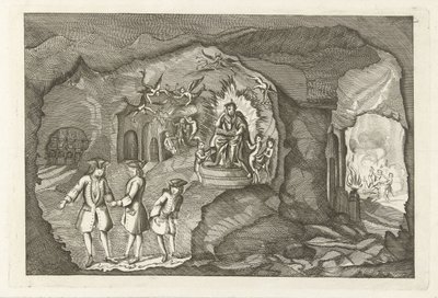 Daniel Raaps ankomst till helvetet, 1754 av Anonymous