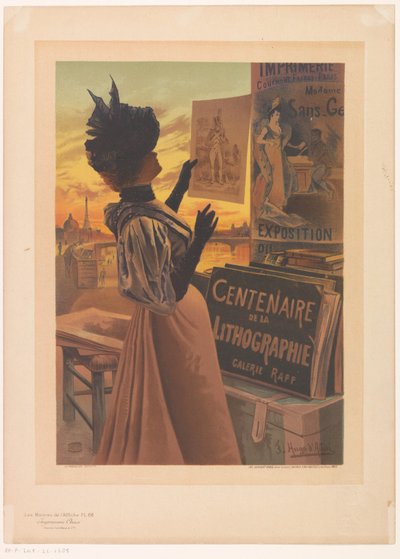 Annons för Exposition du Centenaire de la Lithographie anordnad av Galerie Rapp Les Maîtres de l