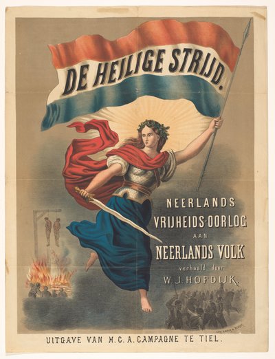 Affisch för The Holy Battle av Willem Jacobszoon Hofdijk av Anonymous