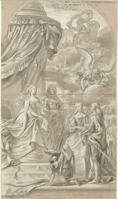 Allegori över äktenskapet mellan ärkehertiginnan Maria Anna av Österrike och Charles Alexander av Lorraine, 1744 av Anonymous