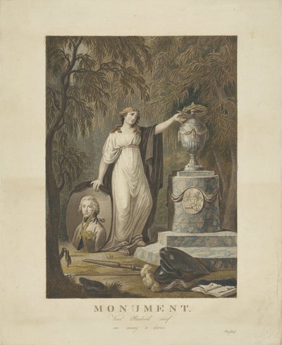 Allegoriskt begravningsmonument för Frederik, Prins av Orange-Nassau, 1799 av Anonymous