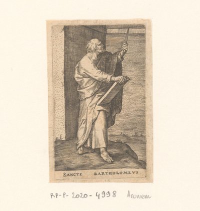 Apostel Bartolomeus Sancte Bartholomew (titel på objekt) Apostlar (serietitel) av Anonymous
