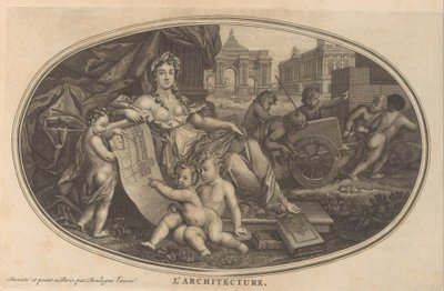 Arkitekt Arkitektur (titel på objekt) Cabinet of Fine Arts, eller Samling av de vackraste trycken, graverade efter originalmålningarna (...) (serietitel) av Anonymous