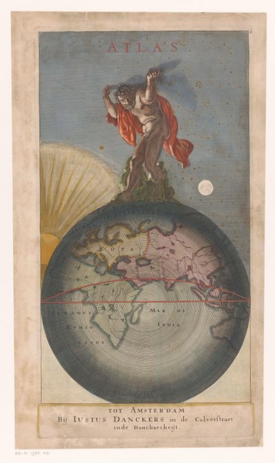 Atlas på jordklotet Titelsida för: Justus Danckerts, Atlas, s.a. av Anonymous