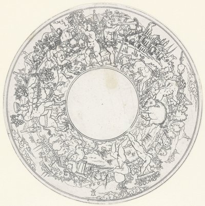Bacchus rider på en åsna Dishes: Landscapes with Processions of Bacchus and His Entourage (serietitel) av Anonymous