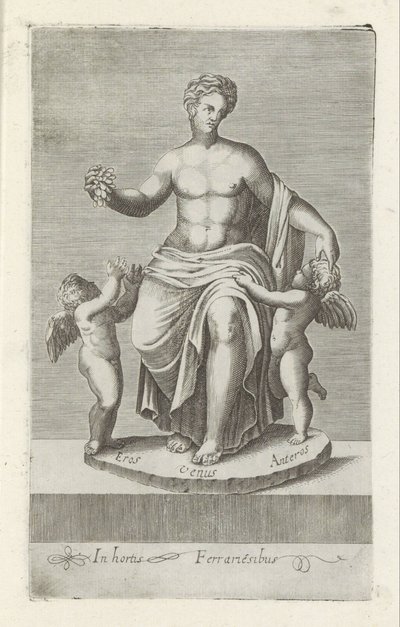 Bildengroep träffade Venus tussen Eros en Anteros Antika skulpturer i Rom (serietitel) Ikoner av de antika statyerna av staden Rom som ses på offentliga platser (serietitel) av Anonymous