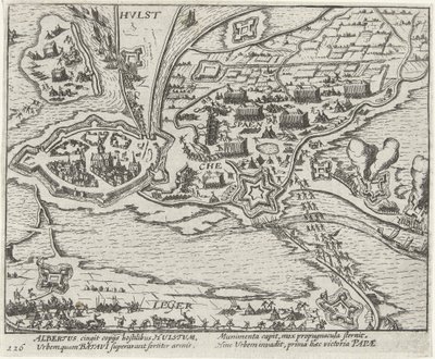 Belägring av Hulst av ärkehertig Albrecht, 1596 av Anonymous