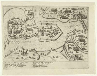 Spanjorernas belägring av Schenkenschans, 1599 Forialicium Schenckianum (titel på objekt) av Anonymous