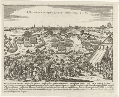 Beleg van Valenciennes, 1567 Belägring av Valencena Margarita Parmesi Gubernatrice 15.67 (titel på objekt) av Anonymous
