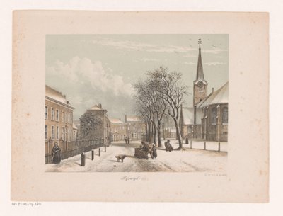 Snöig gata i Rijswijk av Anonymous