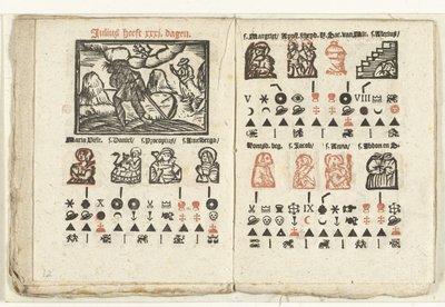 Sidor med prognosen för juli 1712 av Anonymous