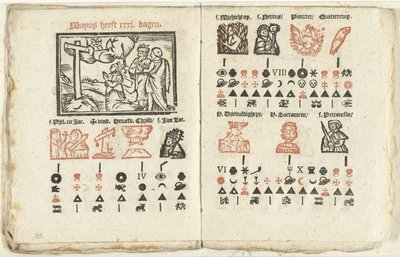 Sidor med prognosen för maj månad 1712 av Anonymous