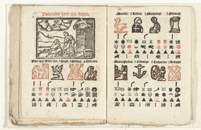 Sidor med prognosen för november 1712 av Anonymous