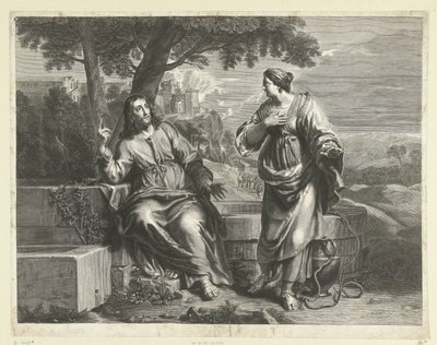Kristus och den samaritanska kvinnan av Anonymous