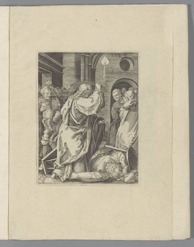Kristus driver ut växlarna från templet The Little Passion (serietitel) Passio Christi Ab Alberto Durer Nurenburgensi Effigiata (serietitel) av Anonymous