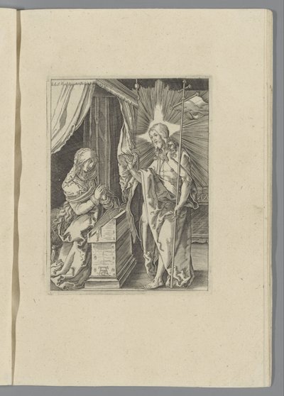 Kristus visar sig för sin mor The Little Passion (serietitel) Passio Christi Ab Alberto Durer Nurenburgensi Effigiata (serietitel) av Anonymous