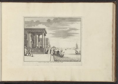 Damer av adeln väntar på en gondol i Venedig Kommentar les Femmes Nobles entrent dans les Gondoles à Venise (titel på objekt) Palats och monument i Venedig, Livorno, Neapel och Rom (serietitel) av Anonymous