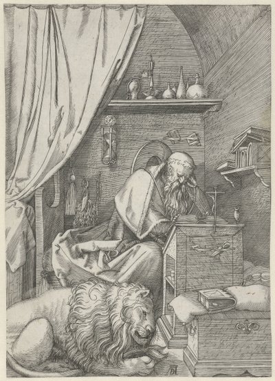 Saint Hieronymus i sitt arbetsrum av Anonymous