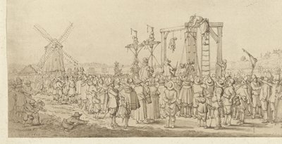 Ledenbergs kista hängde på galgen, 1619 av Anonymous