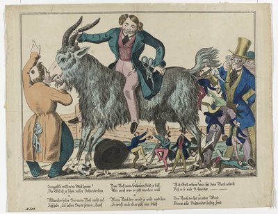 Skräddaren och geten, 1830-1840, nr. 575 av Anonymous